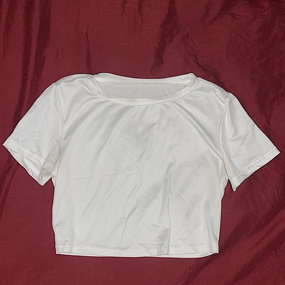 3-piece: White, Gray, and Black, crop-tops. - Picture 4 of 5